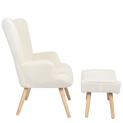 Πολυθρόνα ArteLibre AMARANTHUS Με Υποπόδιο Μπεζ 98x70x77cm - Hippiehome.gr