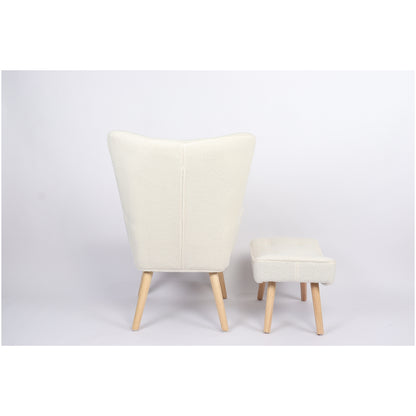 Πολυθρόνα ArteLibre AMARANTHUS Με Υποπόδιο Μπεζ 98x70x77cm - Hippiehome.gr