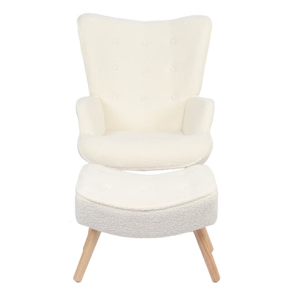 Πολυθρόνα ArteLibre AMARANTHUS Με Υποπόδιο Μπεζ 98x70x77cm - Hippiehome.gr