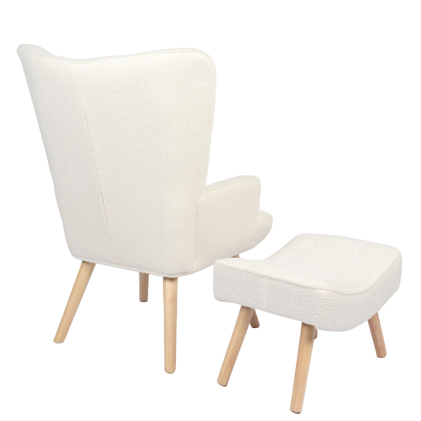 Πολυθρόνα ArteLibre AMARANTHUS Με Υποπόδιο Μπεζ 98x70x77cm - Hippiehome.gr