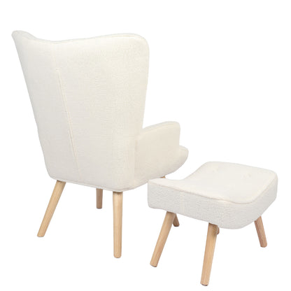 Πολυθρόνα ArteLibre AMARANTHUS Με Υποπόδιο Μπεζ 98x70x77cm - Hippiehome.gr