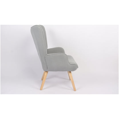 Πολυθρόνα ArteLibre AMARANTHUS Με Υποπόδιο Γκρι 98x70x77cm - Hippiehome.gr