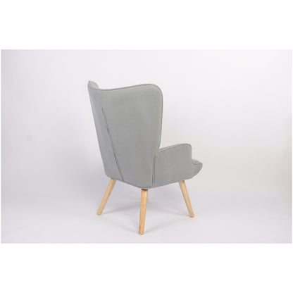 Πολυθρόνα ArteLibre AMARANTHUS Με Υποπόδιο Γκρι 98x70x77cm - Hippiehome.gr