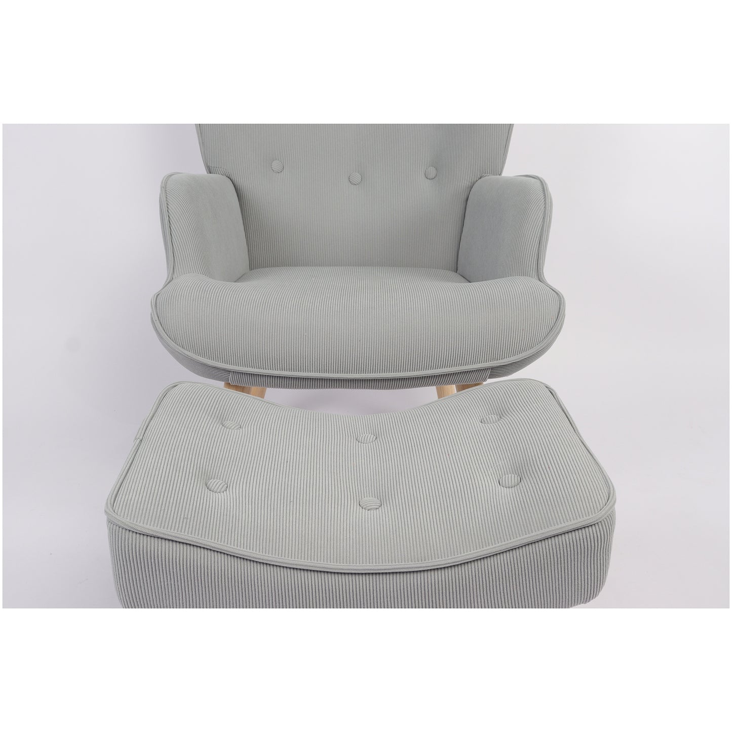 Πολυθρόνα ArteLibre AMARANTHUS Με Υποπόδιο Γκρι 98x70x77cm - Hippiehome.gr