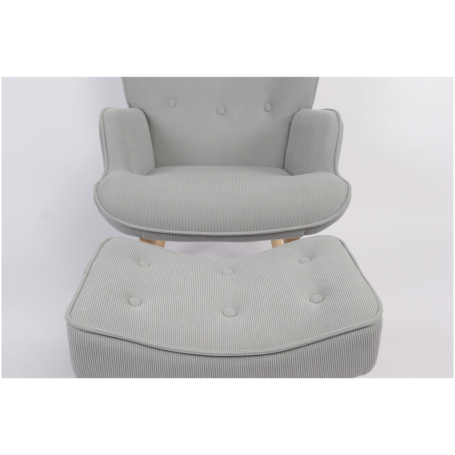 Πολυθρόνα ArteLibre AMARANTHUS Με Υποπόδιο Γκρι 98x70x77cm - Hippiehome.gr