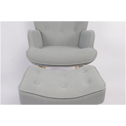 Πολυθρόνα ArteLibre AMARANTHUS Με Υποπόδιο Γκρι 98x70x77cm - Hippiehome.gr