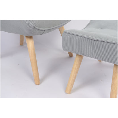 Πολυθρόνα ArteLibre AMARANTHUS Με Υποπόδιο Γκρι 98x70x77cm - Hippiehome.gr