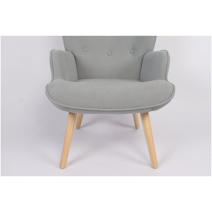 Πολυθρόνα ArteLibre AMARANTHUS Με Υποπόδιο Γκρι 98x70x77cm - Hippiehome.gr