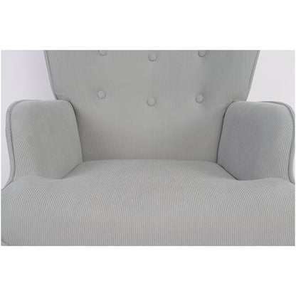 Πολυθρόνα ArteLibre AMARANTHUS Με Υποπόδιο Γκρι 98x70x77cm - Hippiehome.gr