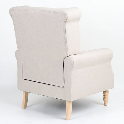 Πολυθρόνα ArteLibre OTTAVIA Μπεζ Ύφασμα 77x80x106cm - Hippiehome.gr