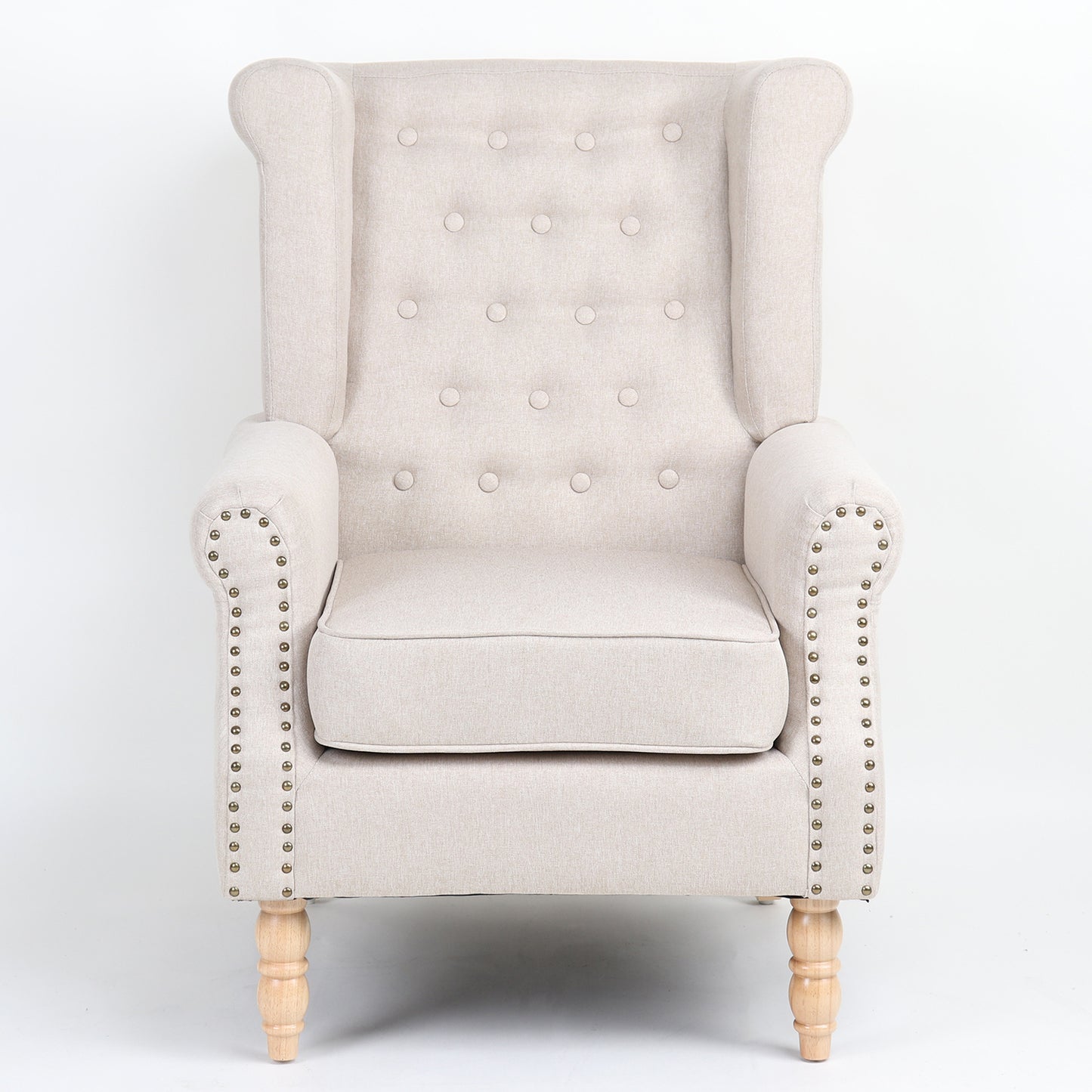 Πολυθρόνα ArteLibre OTTAVIA Μπεζ Ύφασμα 77x80x106cm - Hippiehome.gr