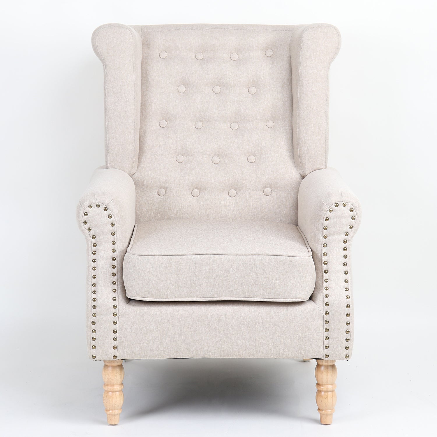 Πολυθρόνα ArteLibre OTTAVIA Μπεζ Ύφασμα 77x80x106cm - Hippiehome.gr