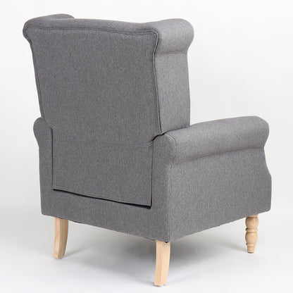 Πολυθρόνα ArteLibre OTTAVIA Σκούρο Γκρι Ύφασμα 77x80x106cm - Hippiehome.gr