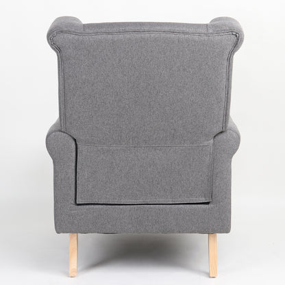 Πολυθρόνα ArteLibre OTTAVIA Σκούρο Γκρι Ύφασμα 77x80x106cm - Hippiehome.gr