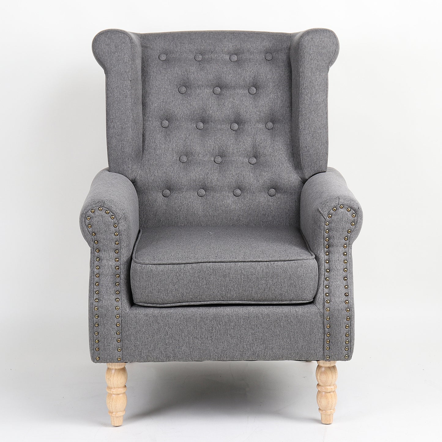 Πολυθρόνα ArteLibre OTTAVIA Σκούρο Γκρι Ύφασμα 77x80x106cm - Hippiehome.gr