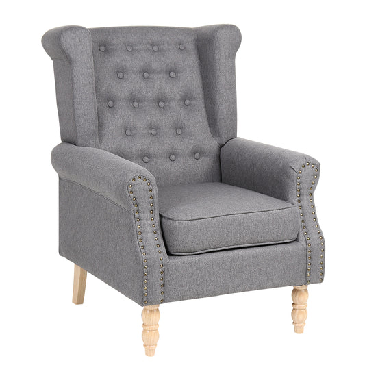 Πολυθρόνα ArteLibre OTTAVIA Σκούρο Γκρι Ύφασμα 77x80x106cm - Hippiehome.gr