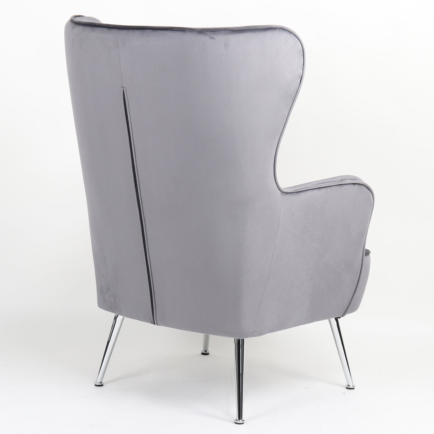 Πολυθρόνα ArteLibre VITTORIA Γκρι Βελούδο 76x79x101cm - Hippiehome.gr