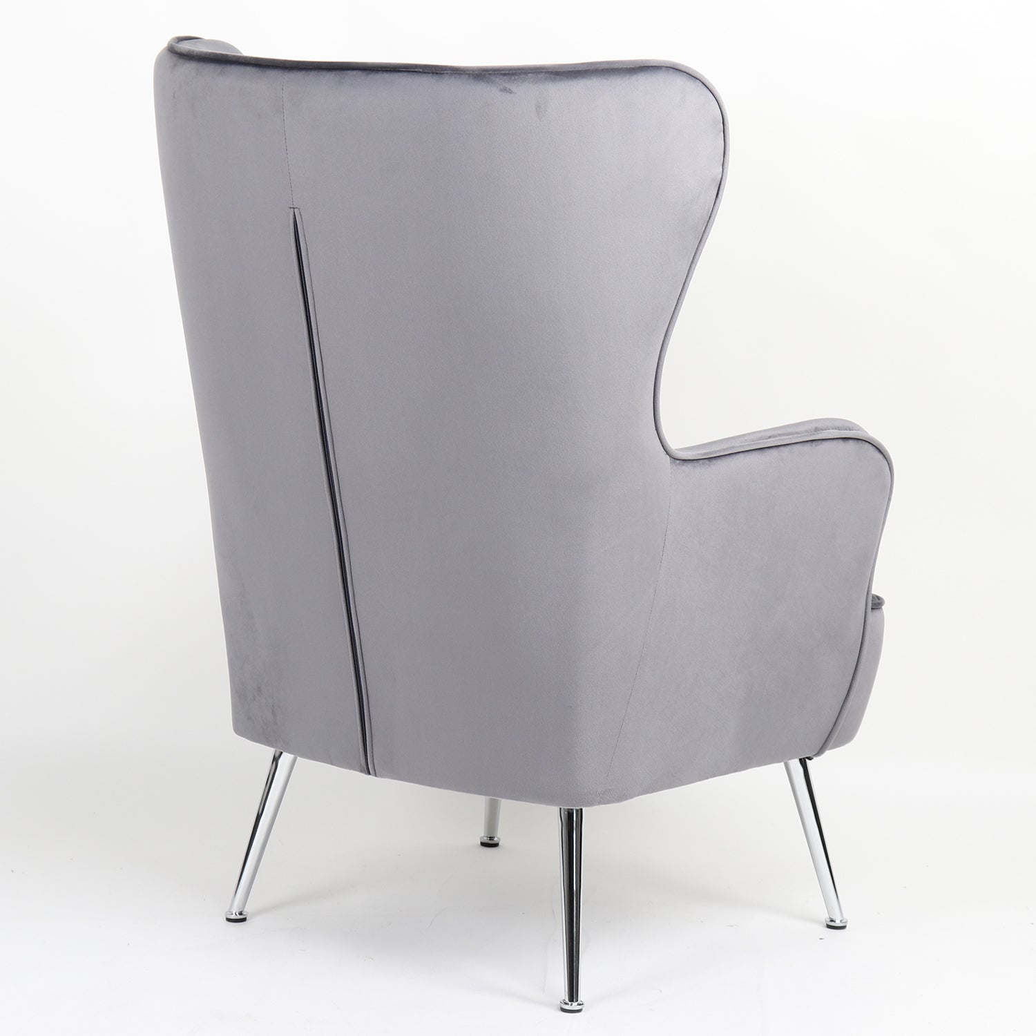 Πολυθρόνα ArteLibre VITTORIA Γκρι Βελούδο 76x79x101cm - Hippiehome.gr