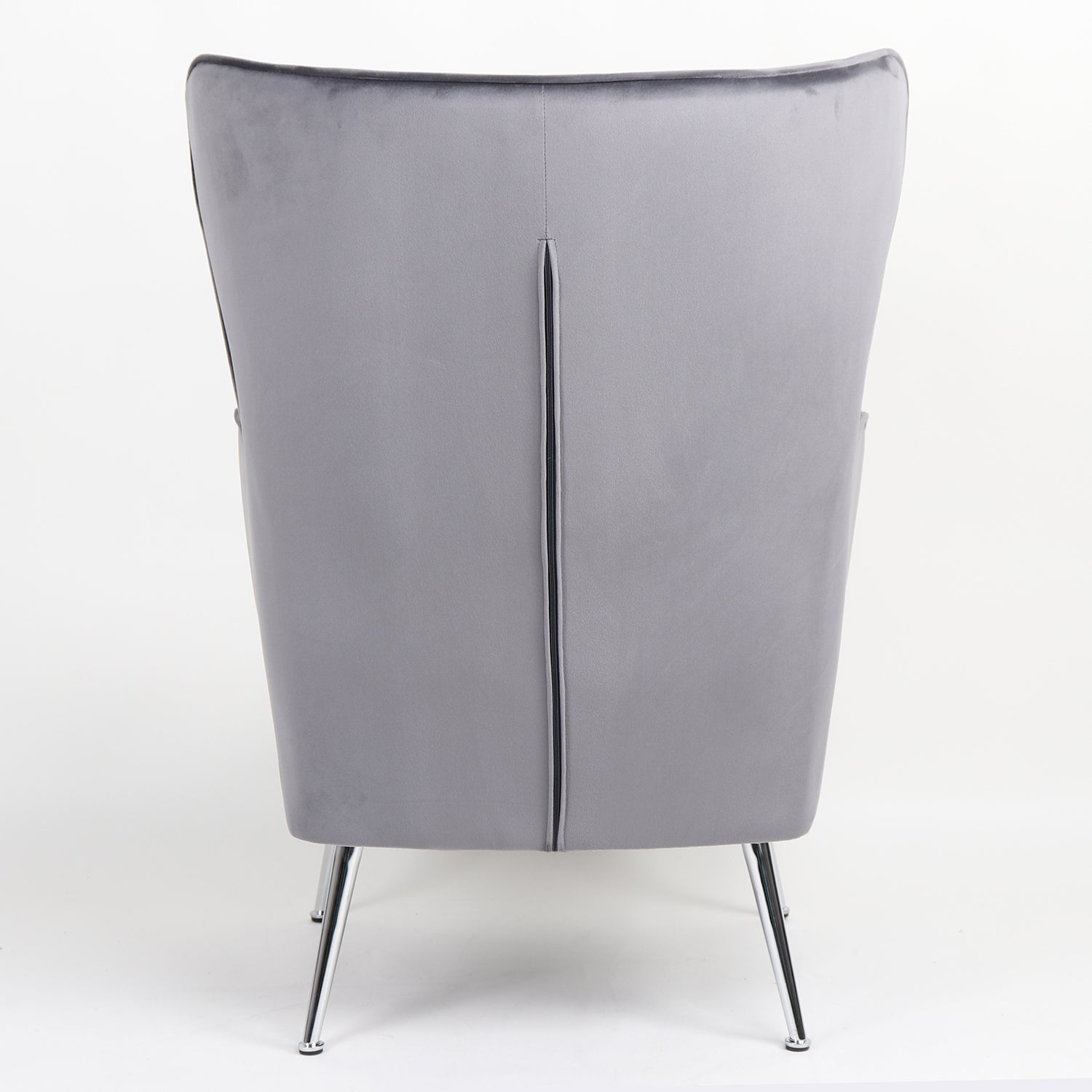 Πολυθρόνα ArteLibre VITTORIA Γκρι Βελούδο 76x79x101cm - Hippiehome.gr