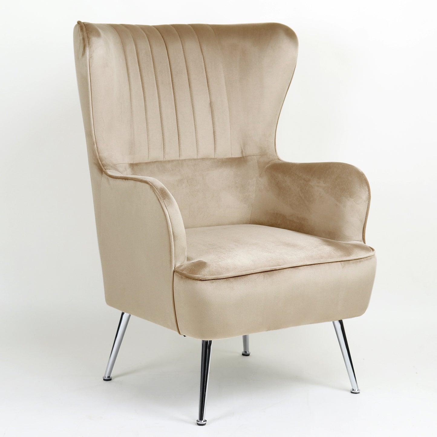 Πολυθρόνα ArteLibre VITTORIA Καφέ Βελούδο 76x79x101cm - Hippiehome.gr