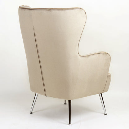 Πολυθρόνα ArteLibre VITTORIA Καφέ Βελούδο 76x79x101cm - Hippiehome.gr