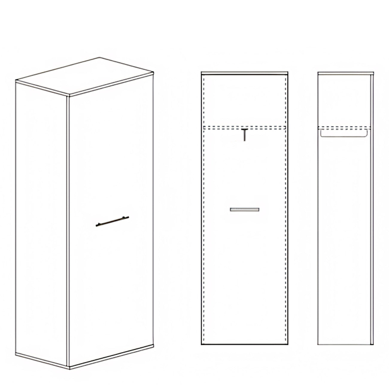 Ντουλάπα ArteLibre INGVILD Φυσικό Μοριοσανίδα 60x40x180cm - Hippiehome.gr