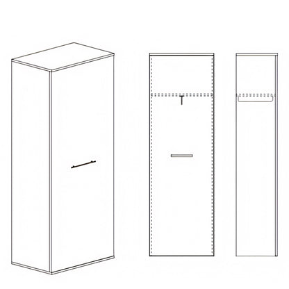 Ντουλάπα ArteLibre INGVILD Φυσικό Μοριοσανίδα 60x40x180cm - Hippiehome.gr