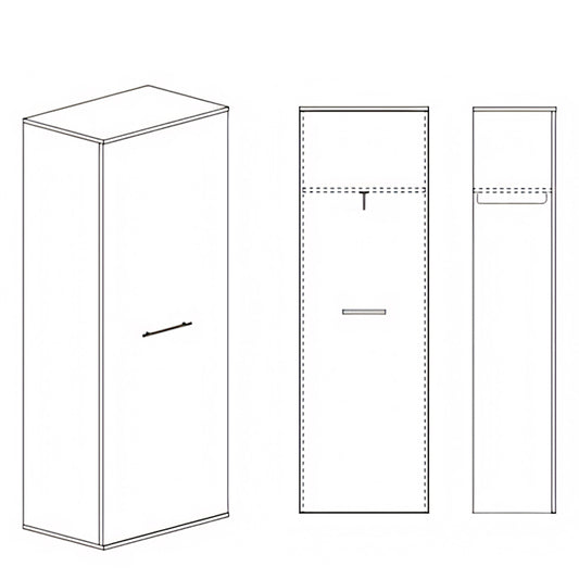 Ντουλάπα ArteLibre INGVILD Φυσικό Μοριοσανίδα 60x40x180cm - Hippiehome.gr