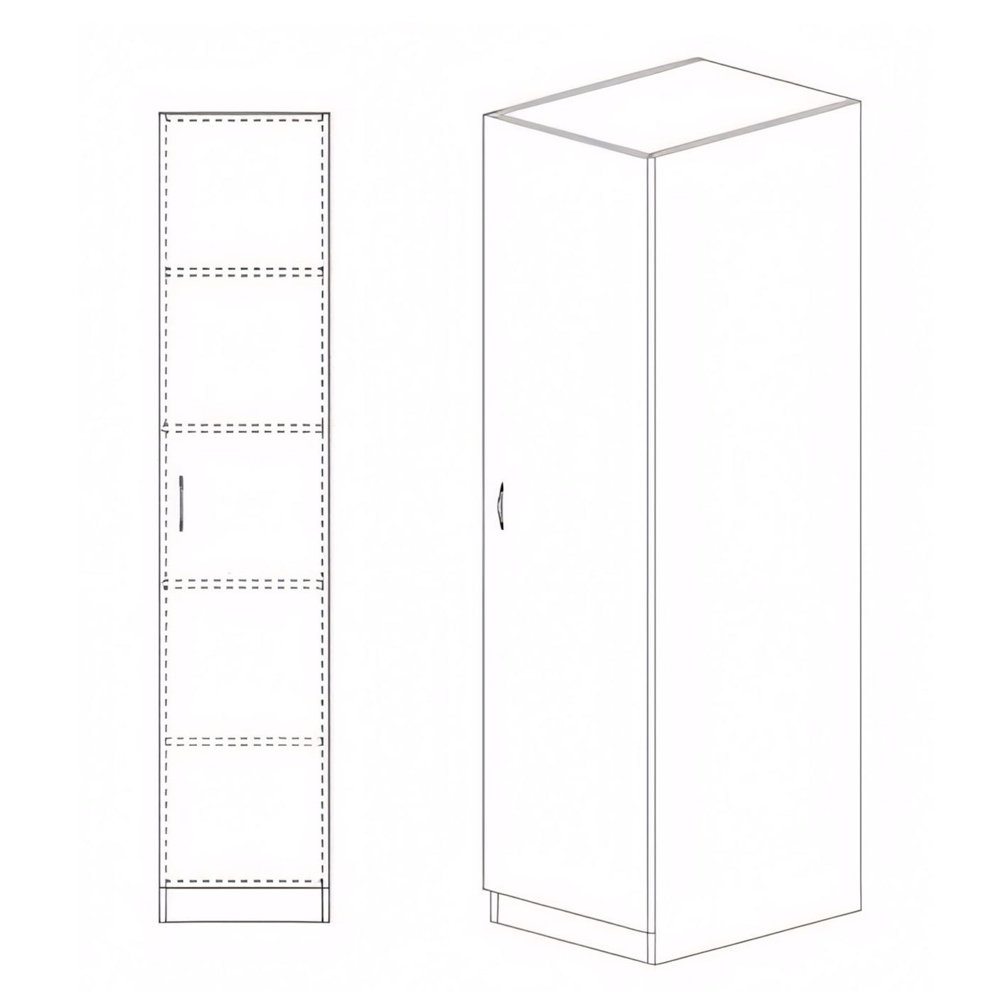 Ντουλάπα ArteLibre MARGRETE Φυσικό Μοριοσανίδα 48x40x180cm - Hippiehome.gr