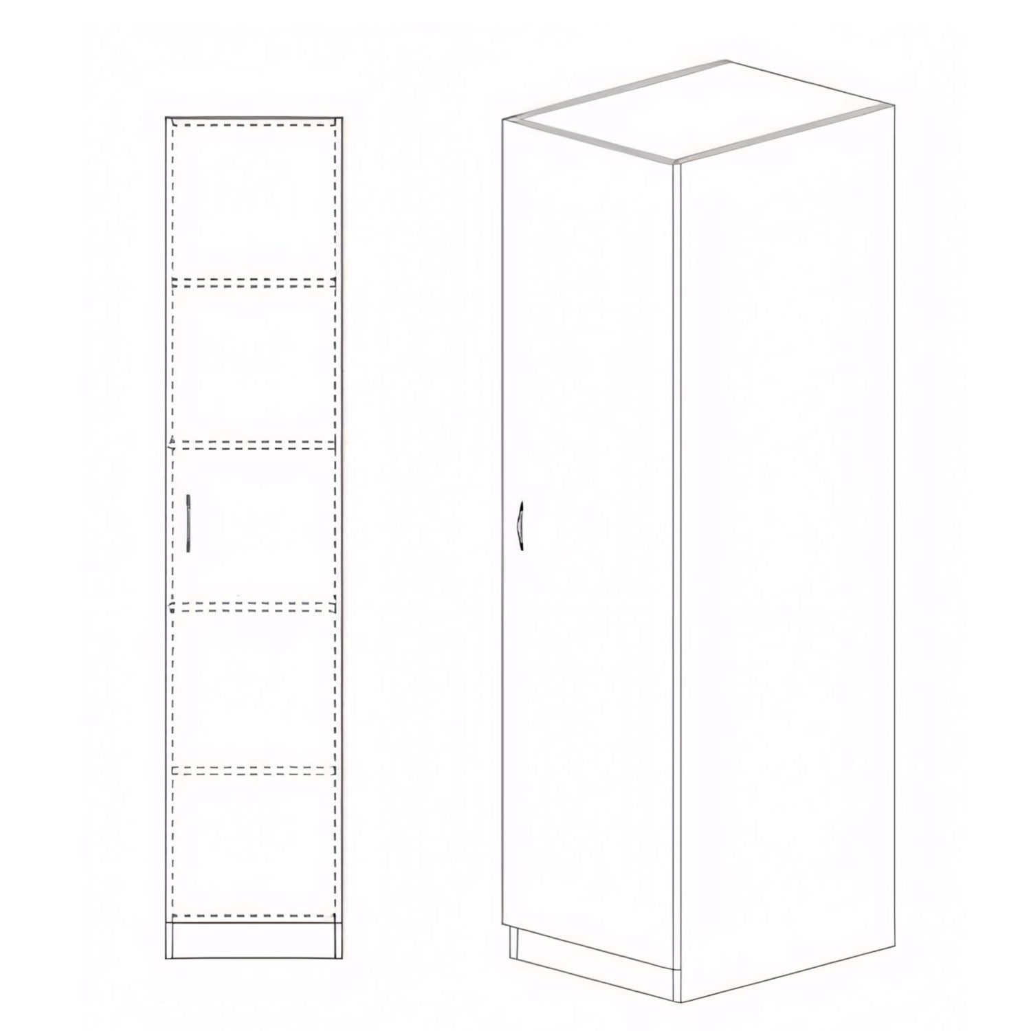 Ντουλάπα ArteLibre MARGRETE Φυσικό Μοριοσανίδα 48x40x180cm - Hippiehome.gr