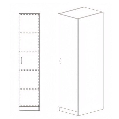 Ντουλάπα ArteLibre MARGRETE Φυσικό Μοριοσανίδα 48x40x180cm - Hippiehome.gr