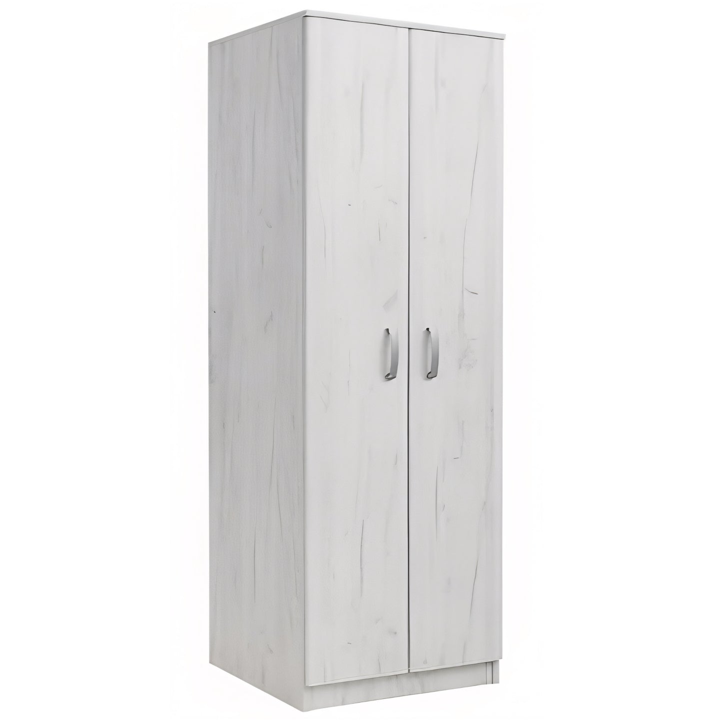 Ντουλάπα Δίφυλλη ArteLibre REIDUN Λευκό Μοριοσανίδα 60x50x195cm - Hippiehome.gr