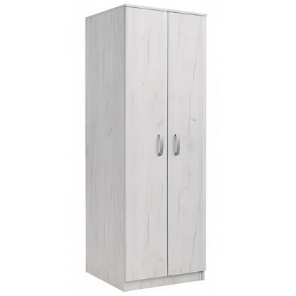 Ντουλάπα Δίφυλλη ArteLibre REIDUN Λευκό Μοριοσανίδα 60x50x195cm - Hippiehome.gr