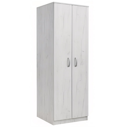 Ντουλάπα Δίφυλλη ArteLibre REIDUN Λευκό Μοριοσανίδα 60x50x195cm - Hippiehome.gr