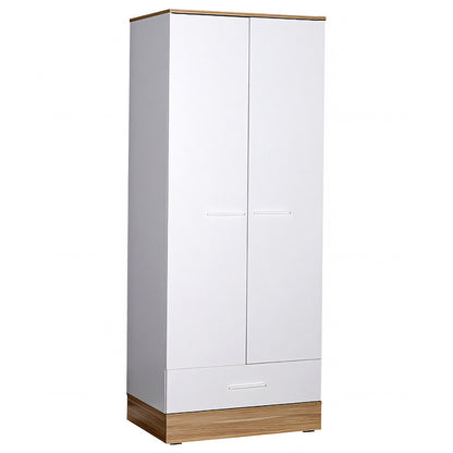 Ντουλάπα ArteLibre VESLEMOY Λευκό/Φυσικό Μοριοσανίδα 80x50x195cm - Hippiehome.gr