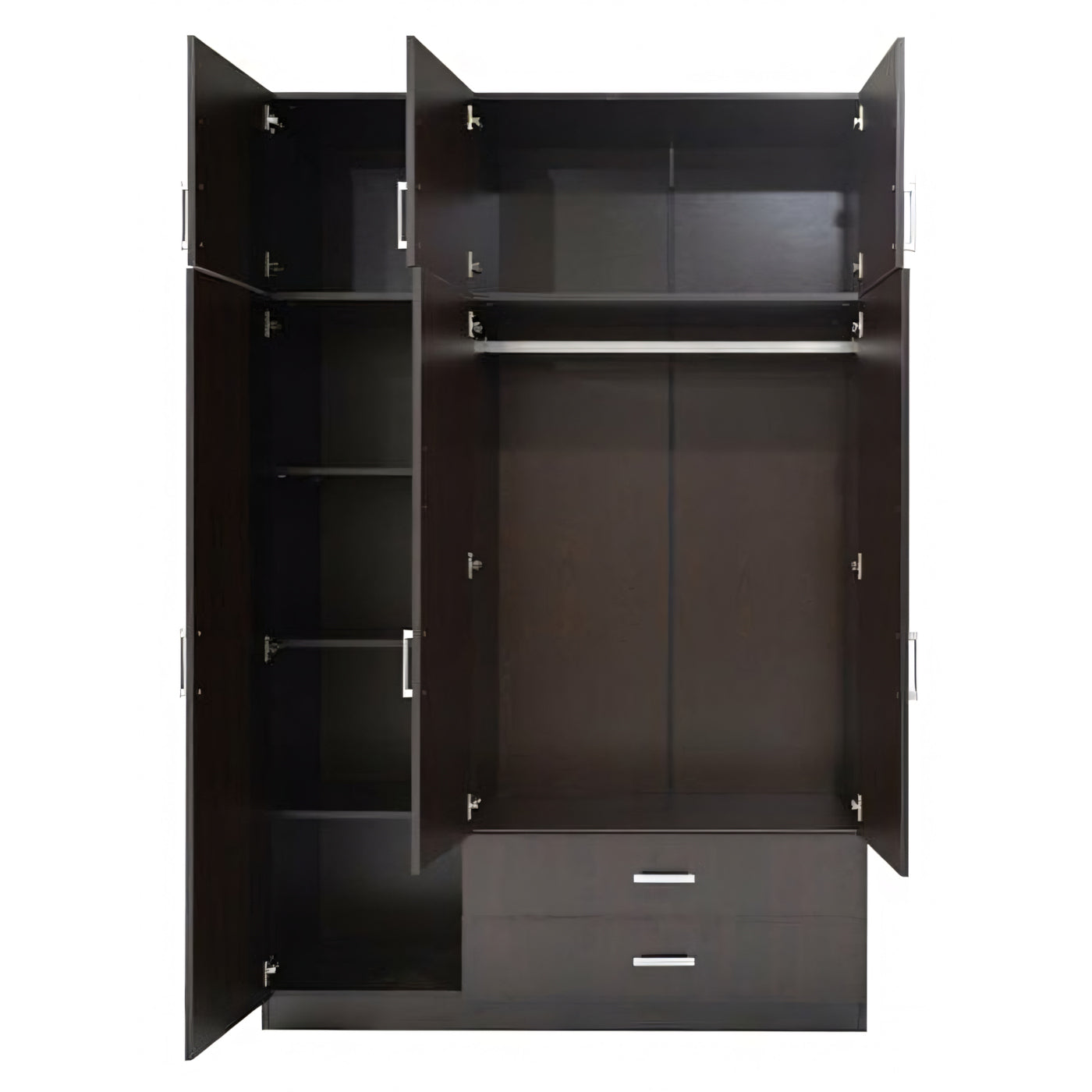 Ντουλάπα ArteLibre BENGTA Μαύρο Μοριοσανίδα 150x60x240cm - Hippiehome.gr