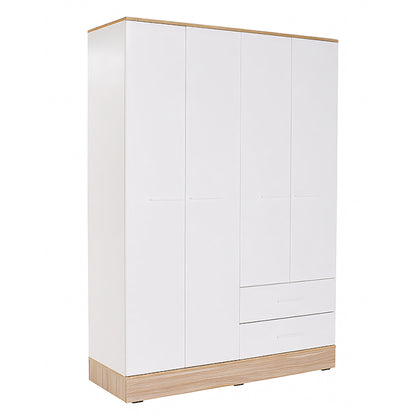 Ντουλάπα ArteLibre SASSA Λευκό/Φυσικό Μοριοσανίδα 120x50x195cm - Hippiehome.gr
