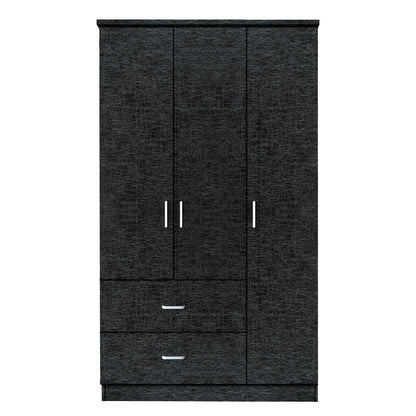 Ντουλάπα ArteLibre FRITILLARIA Μαύρο Μοριοσανίδα 89x42x181cm - Hippiehome.gr