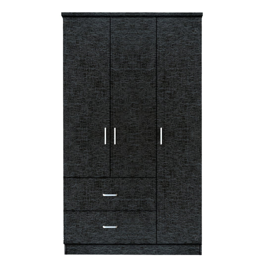 Ντουλάπα ArteLibre FRITILLARIA Μαύρο Μοριοσανίδα 89x42x181cm - Hippiehome.gr