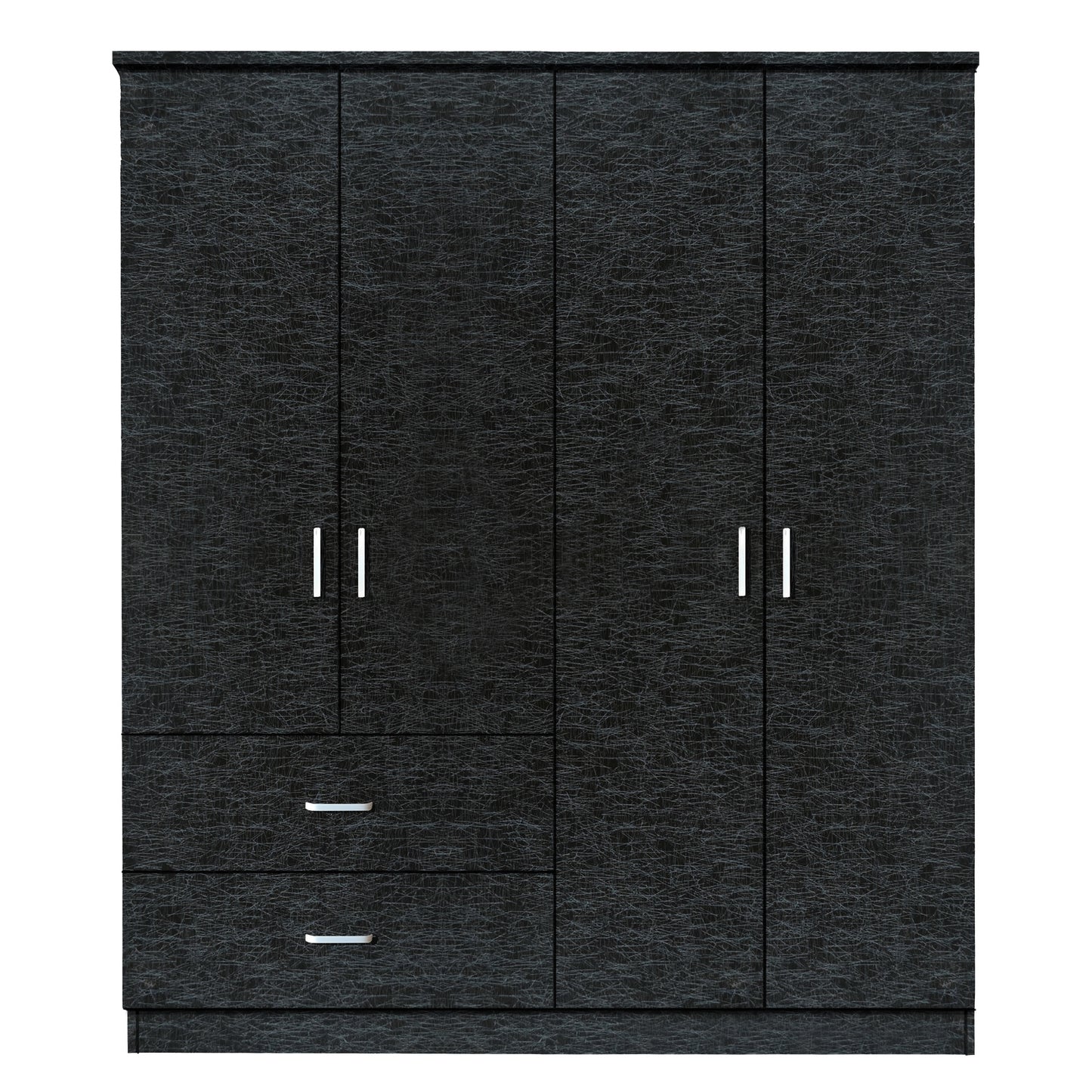 Ντουλάπα ArteLibre HOYA WAX Μαύρο Μοριοσανίδα 119x42x181cm - Hippiehome.gr