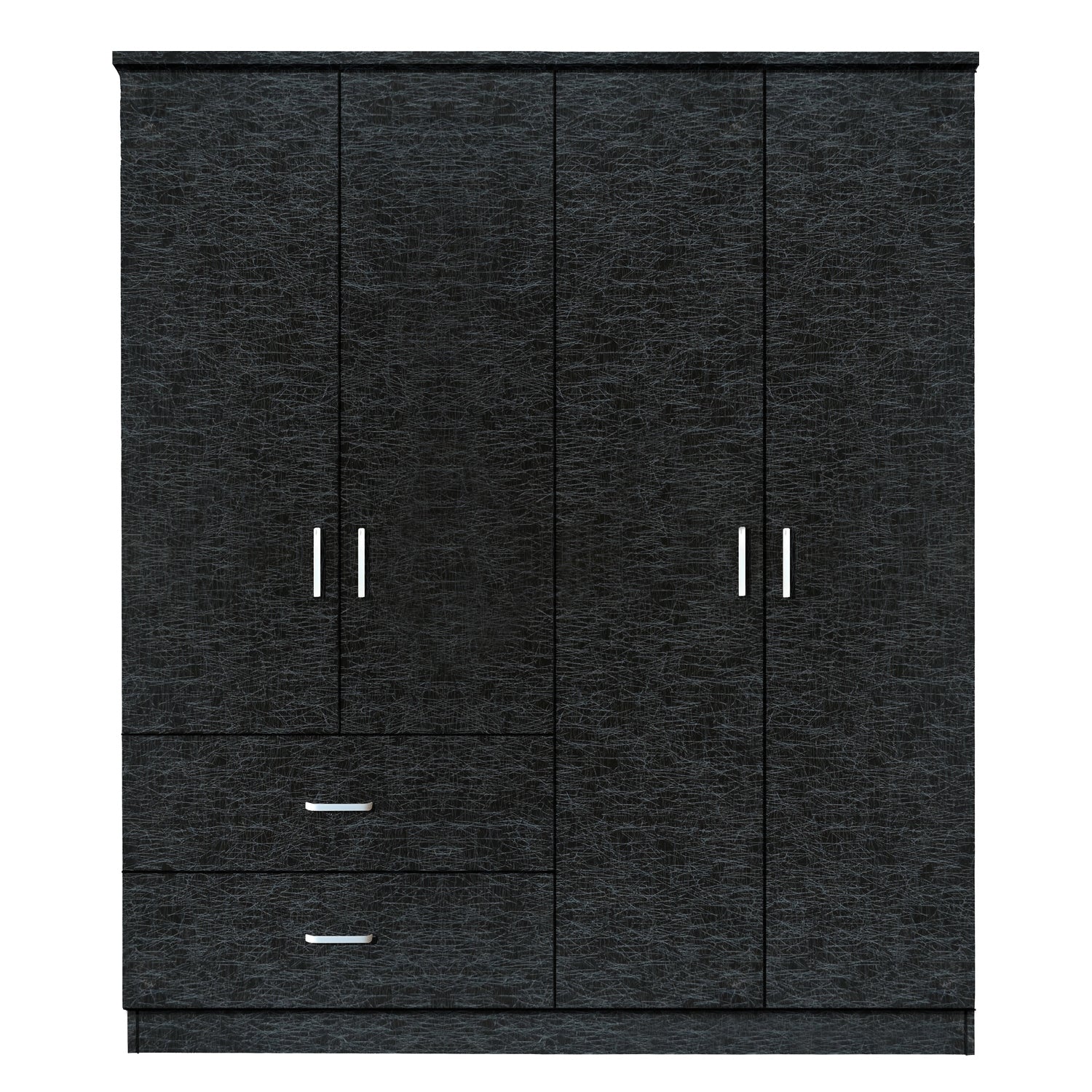 Ντουλάπα ArteLibre HOYA WAX Μαύρο Μοριοσανίδα 119x42x181cm - Hippiehome.gr