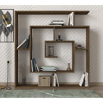 Βιβλιοθήκη ArteLibre Ithaki Σκούρο Καφέ 125x22x130cm - Hippiehome.gr