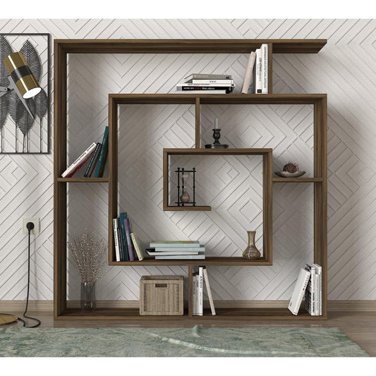Βιβλιοθήκη ArteLibre Ithaki Σκούρο Καφέ 125x22x130cm - Hippiehome.gr