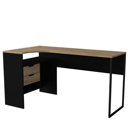 Γραφείο ArteLibre LOLA Φυσικό/Μαύρο 145x81x76cm - Hippiehome.gr