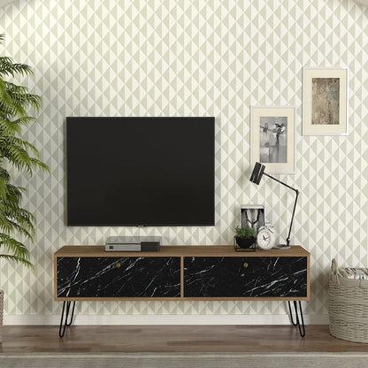 Έπιπλο Τηλεόρασης ArteLibre DRIMA Φυσικό/Μαύρο Μοριοσανίδα/Μελαμίνη 160x30x45cm - Hippiehome.gr