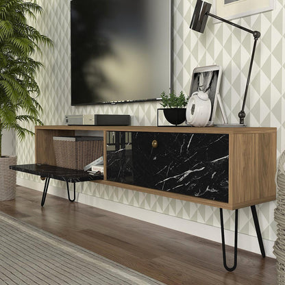 Έπιπλο Τηλεόρασης ArteLibre DRIMA Φυσικό/Μαύρο Μοριοσανίδα/Μελαμίνη 160x30x45cm - Hippiehome.gr