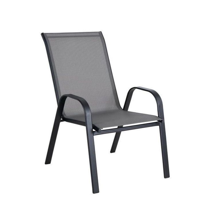 Πολυθρόνα Μεταλλική ArteLibre Neptune Γκρι/Μαύρο 55x75x95cm - Hippiehome.gr