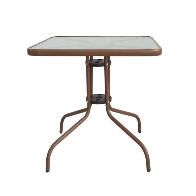 Τραπέζι Μεταλλικό ArteLibre MARS Καφέ 70x70x70cm - Hippiehome.gr