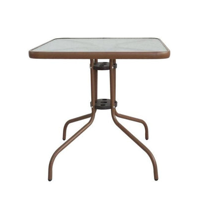 Τραπέζι Μεταλλικό ArteLibre MARS Καφέ 70x70x70cm - Hippiehome.gr