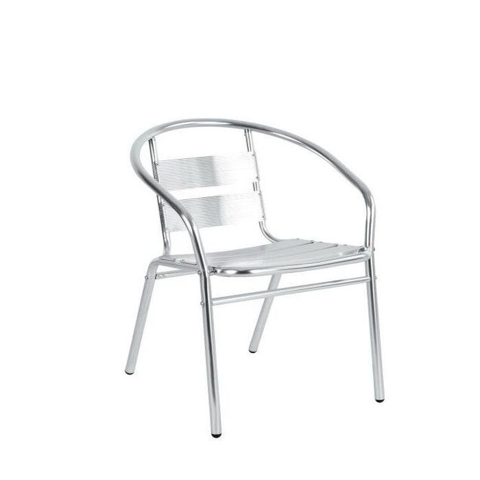 Πολυθρόνα ArteLibre Αλουμινίου Titan Ασημί 54x56x74cm - Hippiehome.gr